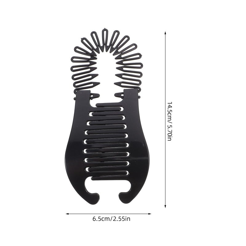 Minkissy 4Pcs Banana Clip for Thick Curly Hair Plastic Banana Hair Clips Ponytail Holder Hairstyling Accessories for Women Girls Parties Weddings and Everyday Use (Black, Coffee) - Image 2